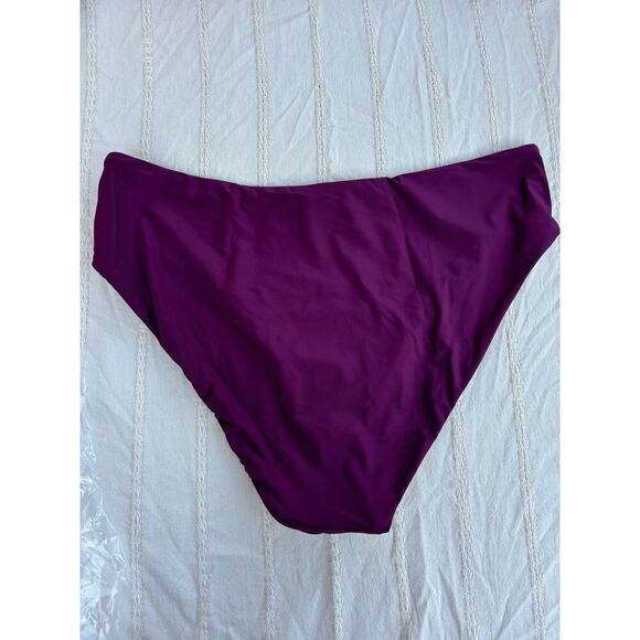 NWT J.Crew High Rise Bikini Bottom, Eggplant Purple,‎ Sz 2XL - Picture 6 of 7